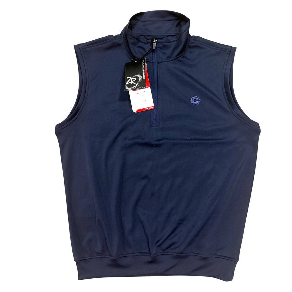 Zero Restriction Airflow Vest Mens Small Navy NWT 0147 Quarter Zip Golf Layer